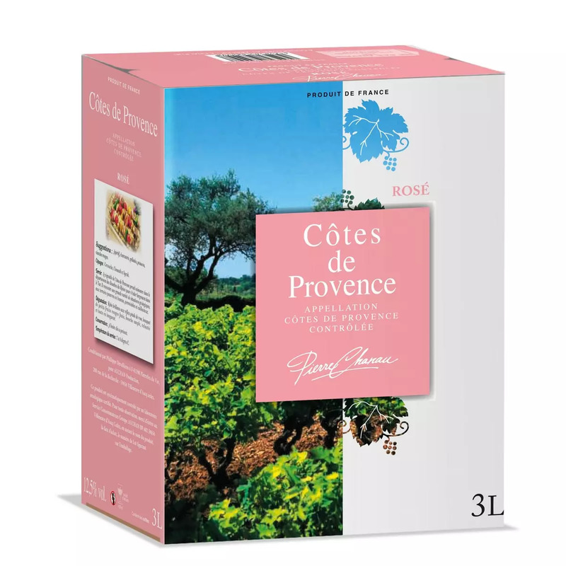 Côtes de Provence rosé - AOP - Pierre Chanau - 13° BIB 3L